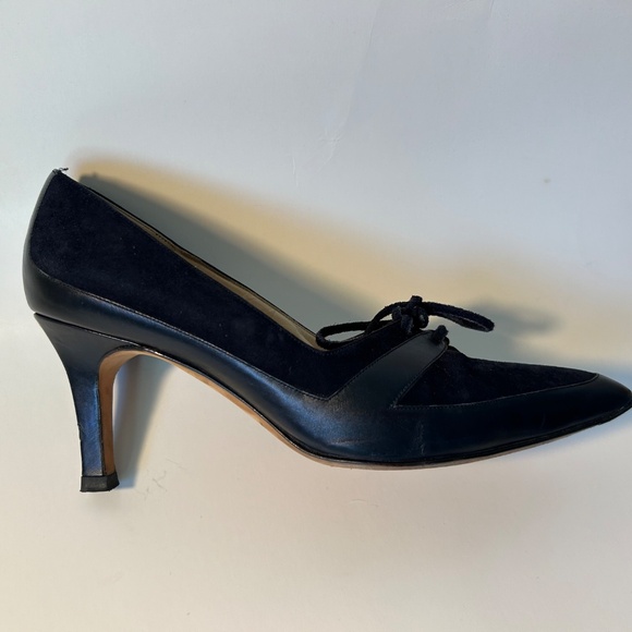 Black suede & leather Manolo Blahnik - Picture 2 of 9